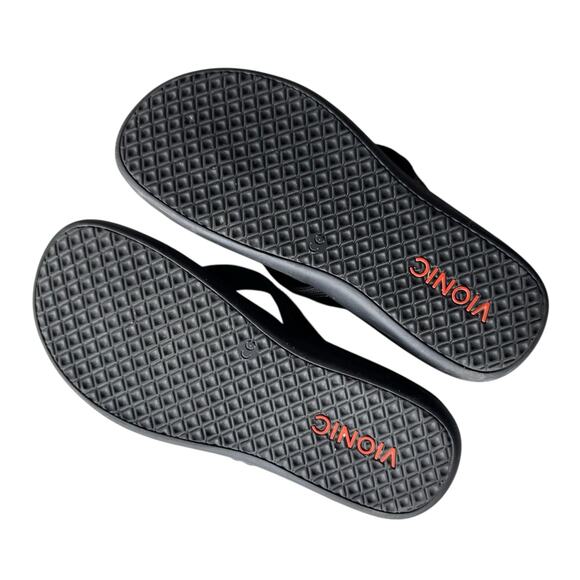 Vionic Women's Tide II Toe Post Black Flip Flop Orthotic Comfort Arch Support- 9 - Picture 6 of 6